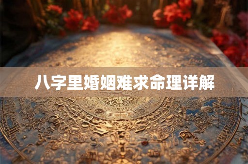 八字里婚姻难求命理详解