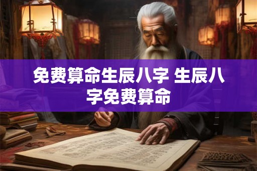 免费算命生辰八字 生辰八字免费算命