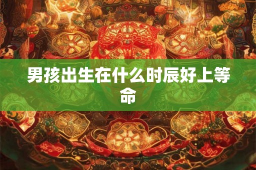 男孩出生在什么时辰好上等命