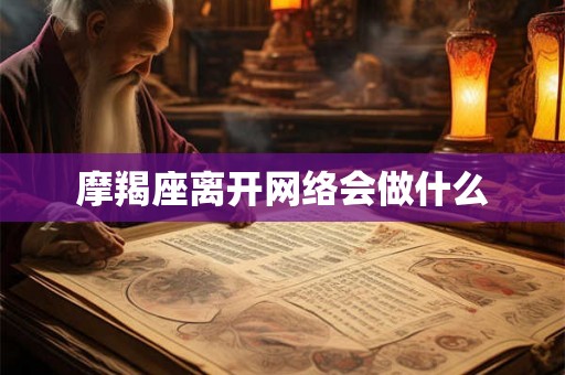 摩羯座离开网络会做什么