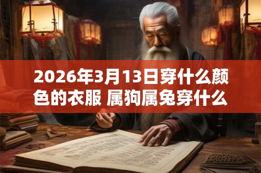 2026年3月13日穿什么颜色的衣服 属狗属兔穿什么转运