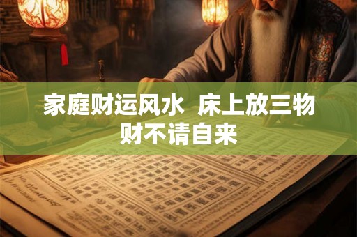 家庭财运风水  床上放三物财不请自来
