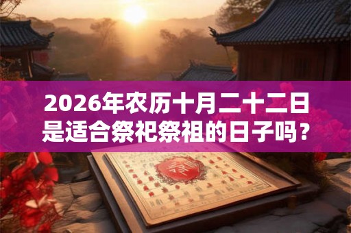2026年农历十月二十二日是适合祭祀祭祖的日子吗? 2026年农历十月二十二日是适合祭祀祭祖的日子吗?