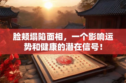 脸颊塌陷面相，一个影响运势和健康的潜在信号！