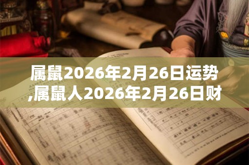 属鼠2026年2月26日运势,属鼠人2026年2月26日财运,生肖鼠2026年2月26日运势