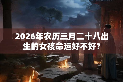 2026年农历三月二十八出生的女孩命运好不好？