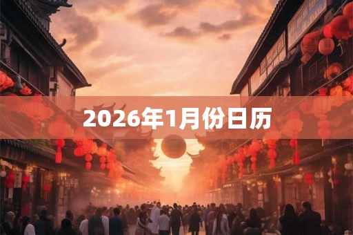 2026年1月份日历 2026年1月份日历