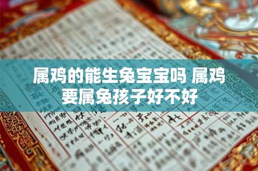 属鸡的能生兔宝宝吗 属鸡要属兔孩子好不好