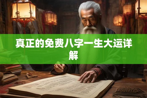 真正的免费八字一生大运详解