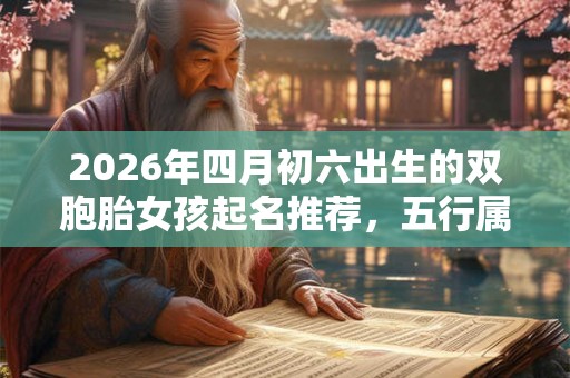 2026年四月初六出生的双胞胎女孩起名推荐，五行属什么