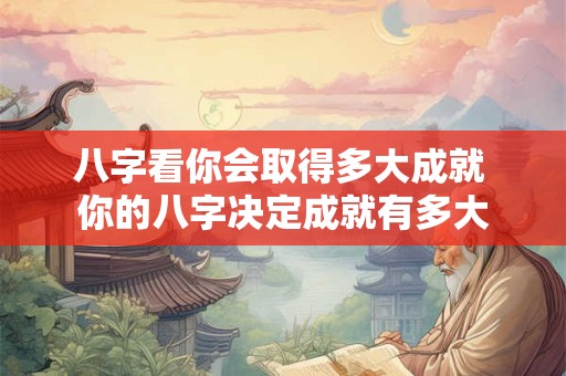 八字看你会取得多大成就 你的八字决定成就有多大