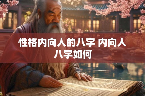 性格内向人的八字 内向人八字如何