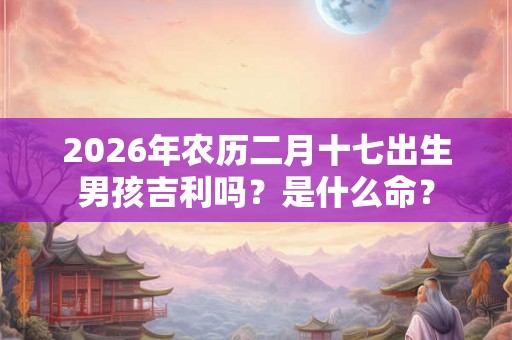 2026年农历二月十七出生男孩吉利吗？是什么命？