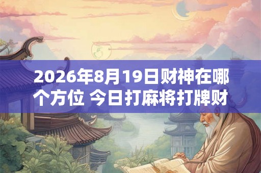 2026年8月19日财神在哪个方位 今日打麻将打牌财神方位 2026年8月19日财神在哪个方位 今日打麻将打牌财神方位