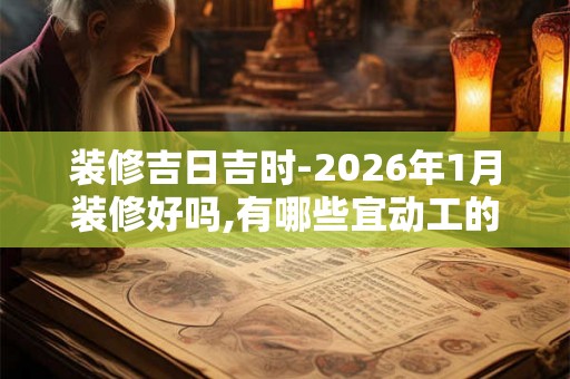 装修吉日吉时-2026年1月装修好吗,有哪些宜动工的好日子 装修吉日吉时-2026年1月装修好吗,有哪些宜动工的好日子