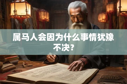 属马人会因为什么事情犹豫不决？
