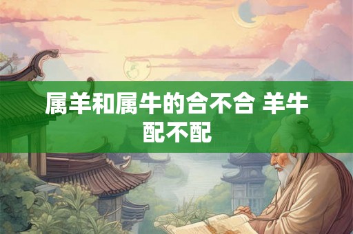 属羊和属牛的合不合 羊牛配不配