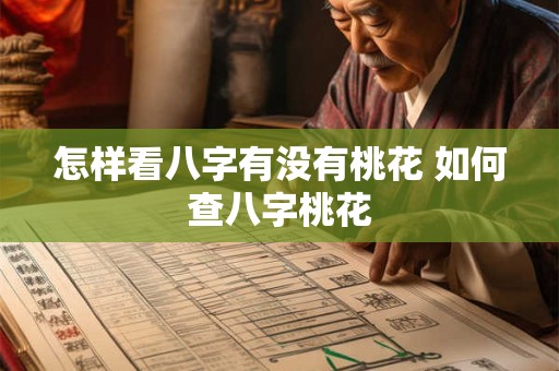 怎样看八字有没有桃花 如何查八字桃花