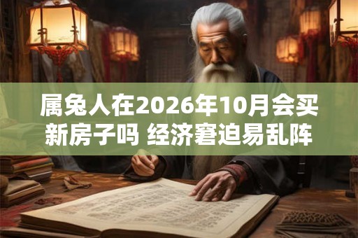 属兔人在2026年10月会买新房子吗 经济窘迫易乱阵脚