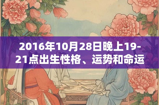 2016年10月28日晚上19-21点出生性格、运势和命运