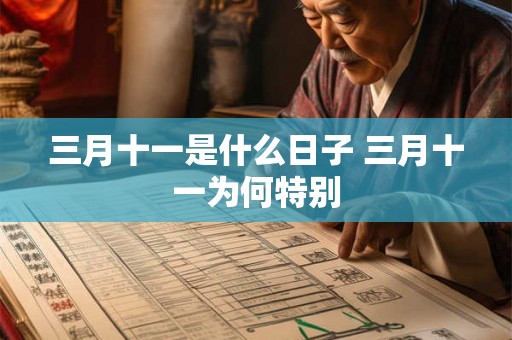 三月十一是什么日子 三月十一为何特别
