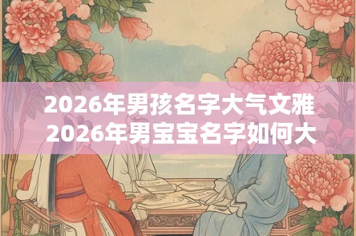 2026年男孩名字大气文雅 2026年男宝宝名字如何大气文雅 2026年男孩名字大气文雅 2026年男宝宝名字如何大气文雅