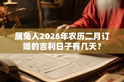 属兔人2026年农历二月订婚的吉利日子有几天？