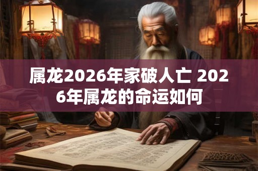 属龙2026年家破人亡 2026年属龙的命运如何 属龙2026年家破人亡 2026年属龙的命运如何
