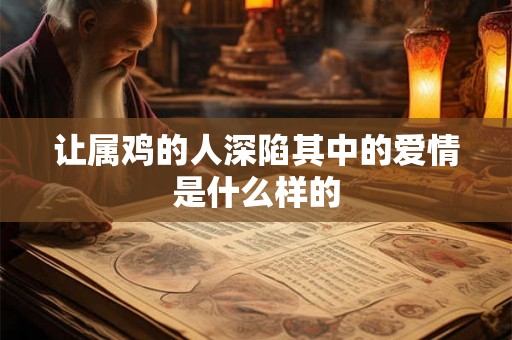 让属鸡的人深陷其中的爱情是什么样的