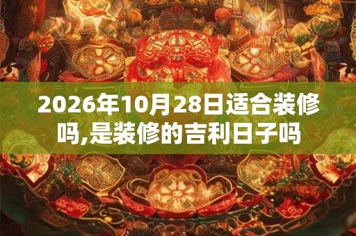 2026年10月28日适合装修吗,是装修的吉利日子吗