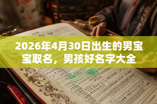 2026年4月30日出生的男宝宝取名，男孩好名字大全
