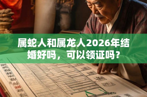 属蛇人和属龙人2026年结婚好吗,可以领证吗? 属蛇人和属龙人2026年结婚好吗,可以领证吗?