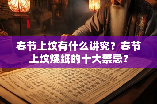 春节上坟有什么讲究?春节上坟烧纸的十大禁忌? 春节上坟有什么讲究?春节上坟烧纸的十大禁忌?