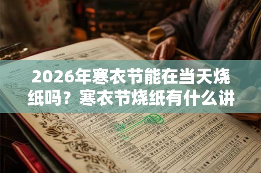 2026年寒衣节能在当天烧纸吗？寒衣节烧纸有什么讲究？