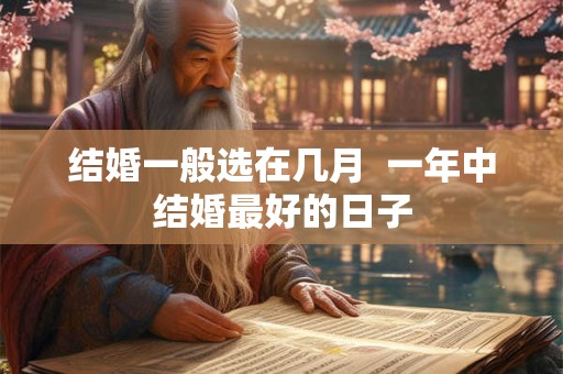 结婚一般选在几月  一年中结婚最好的日子