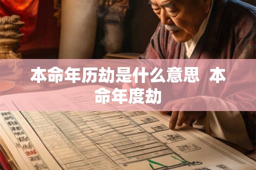 本命年历劫是什么意思  本命年度劫