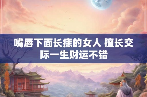 嘴唇下面长痣的女人 擅长交际一生财运不错