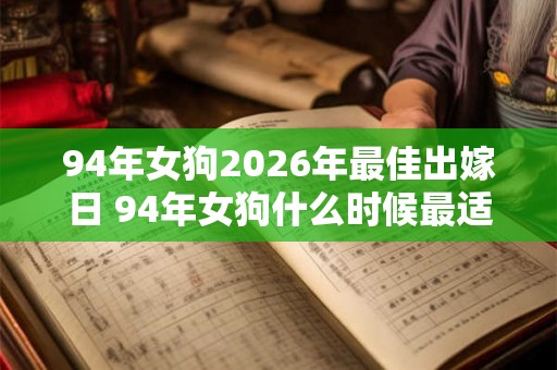 94年女狗2026年最佳出嫁日 94年女狗什么时候最适合结婚 94年女狗2026年最佳出嫁日 94年女狗什么时候最适合结婚