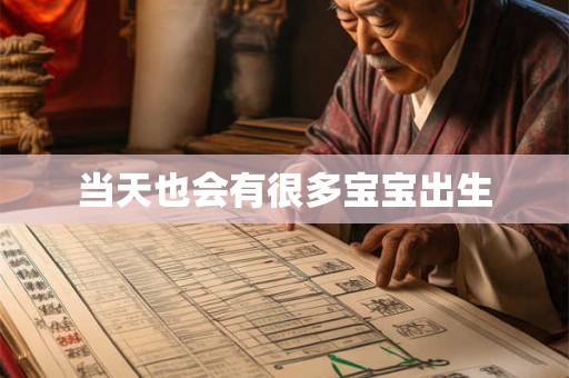 当天也会有很多宝宝出生