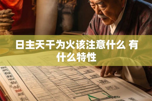 日主天干为火该注意什么 有什么特性