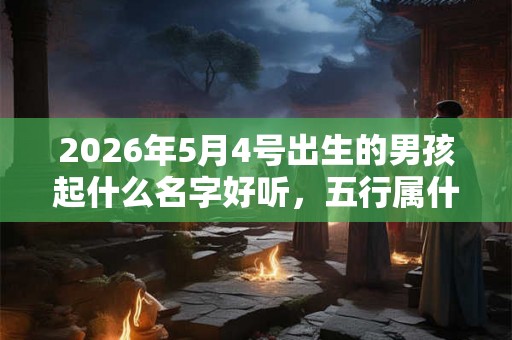 2026年5月4号出生的男孩起什么名字好听，五行属什么