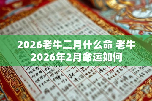 2026老牛二月什么命 老牛2026年2月命运如何