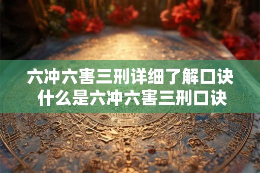 六冲六害三刑详细了解口诀 什么是六冲六害三刑口诀的详细内容
