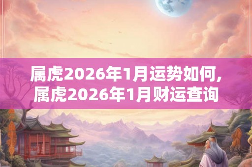 属虎2026年1月运势如何,属虎2026年1月财运查询