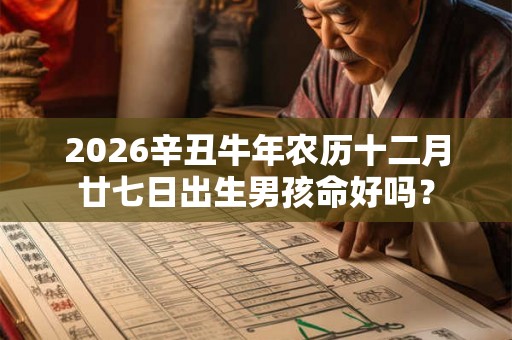 2026辛丑牛年农历十二月廿七日出生男孩命好吗？