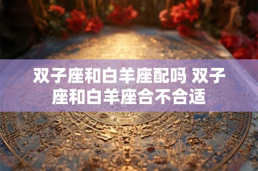 双子座和白羊座配吗 双子座和白羊座合不合适