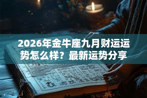 2026年金牛座九月财运运势怎么样？最新运势分享