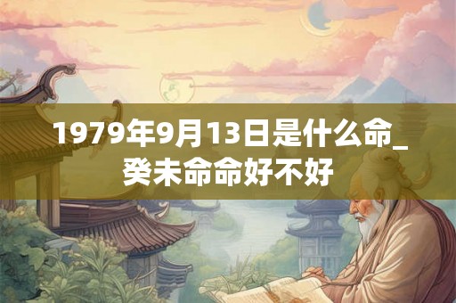 1979年9月13日是什么命_癸未命命好不好