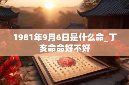 1981年9月6日是什么命_丁亥命命好不好 1981年9月6日是什么命_丁亥命命好不好