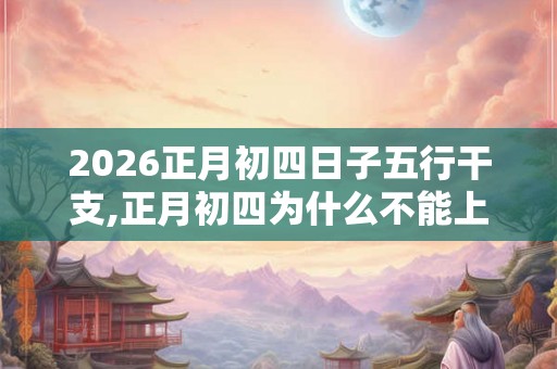 2026正月初四日子五行干支,正月初四为什么不能上坟